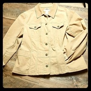 Jones New York Tan Corduroy Jacket Sz XL